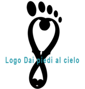 Logo de Dai Piedi al Cielo, con le effe fori armonici