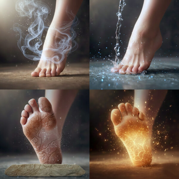 i quattro elementi e il piede