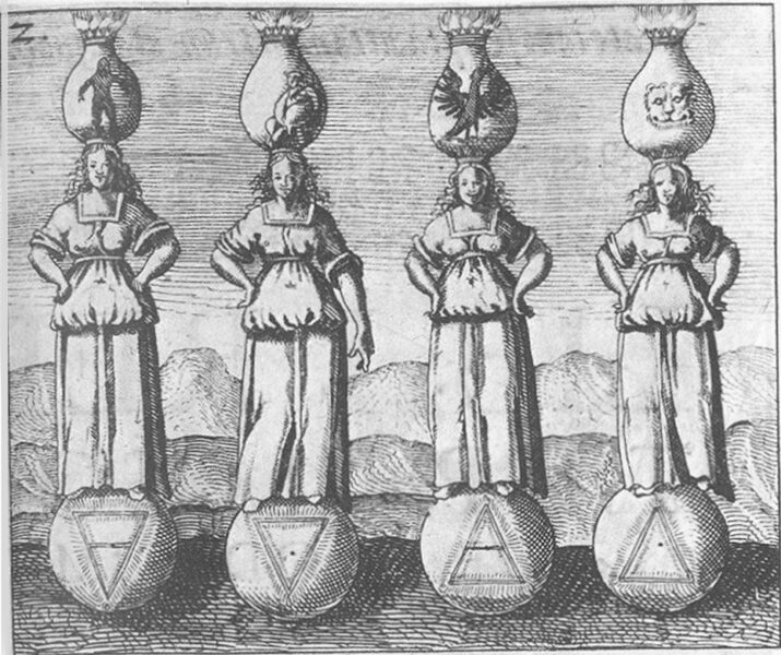 Le quattro fasi dell'Opera, tratta da J.D. Mylius, Philosophia Reformata, Francoforte, 1622