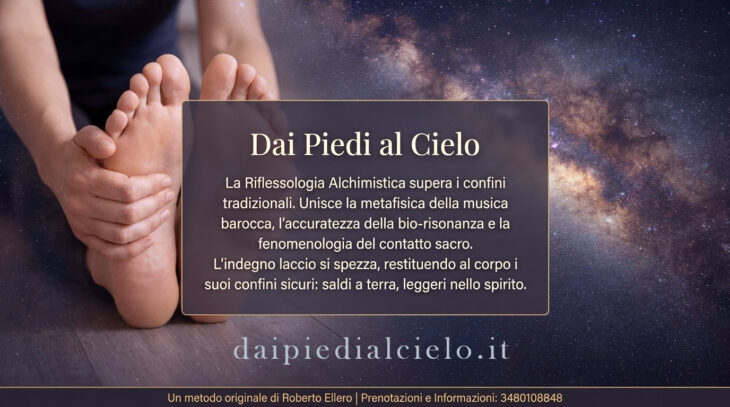 infografica Dai Piedi al Cielo riflessologia plantare alchimistica