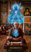 Fase del Guru Yoga e l'interiorizzazione della dinamica tantrica nel mio percorso interiore. È una raffigurazione ricca di simbolismi legati alla tradizione del buddhismo tibetano Karma Kagyu e al concetto dell'abbraccio sublimato.