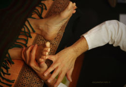 Aerial perspective foot reflexology, etheric body