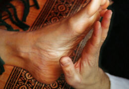 Aerial perspective foot reflexology, etheric body